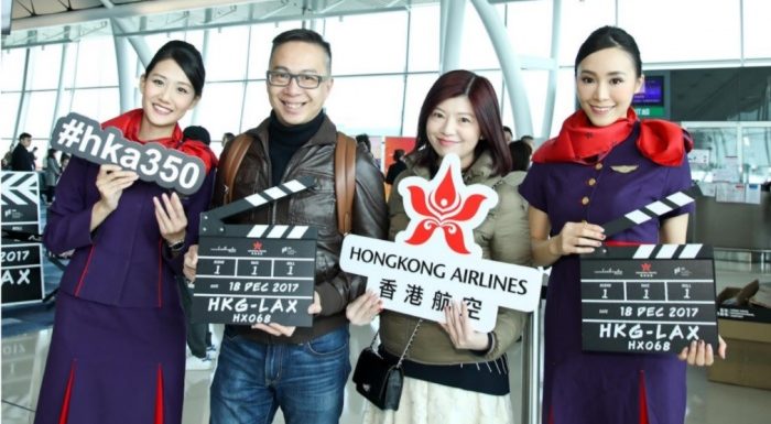 Hong Kong Airlines takes off for Los Angeles, USA