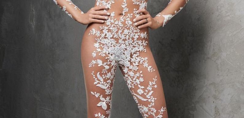 Is the sheer bridal lace jumpsuit the next big wedding trend