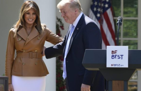 Melania Trump breaks fashion rules wears white pumps before Memorial Day